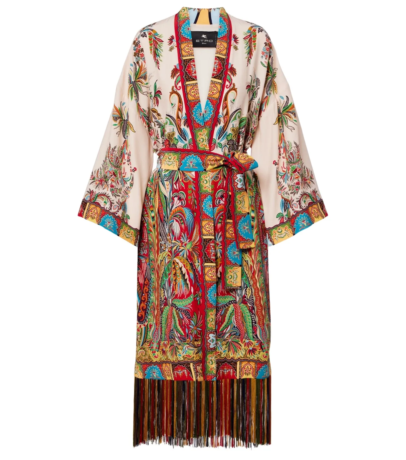 Paisley silk kaftan