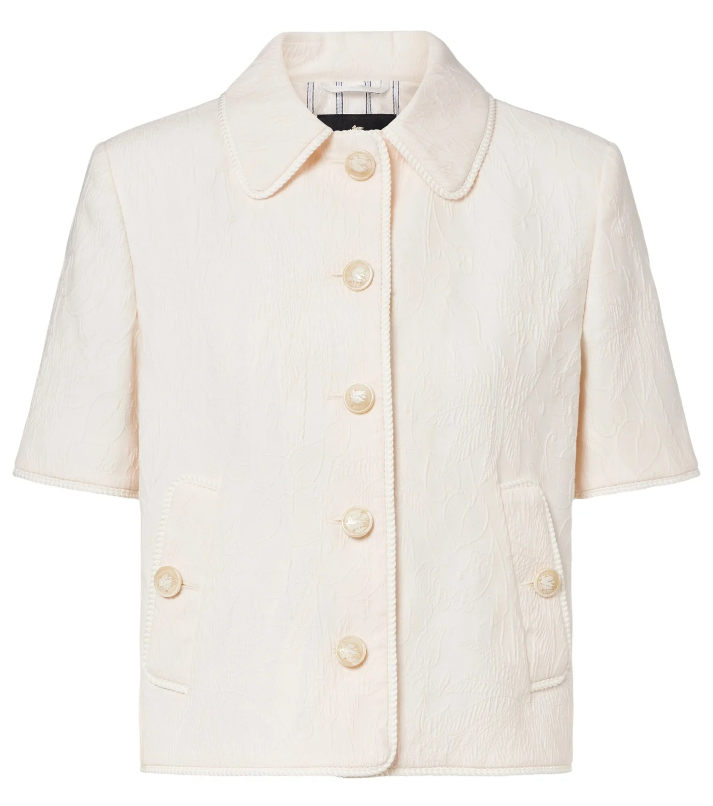Cottton-blend jacquard jacket