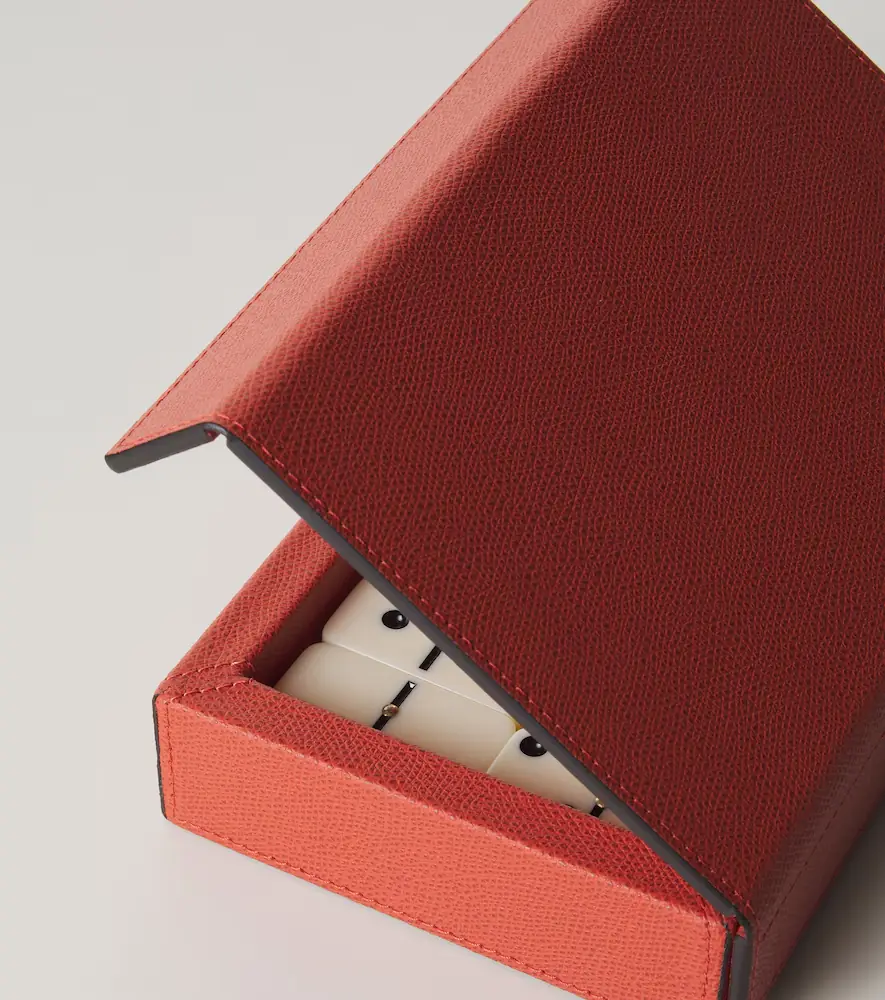 GIOBAGNARA Parma leather and walnut domino set | Thumbnail 6