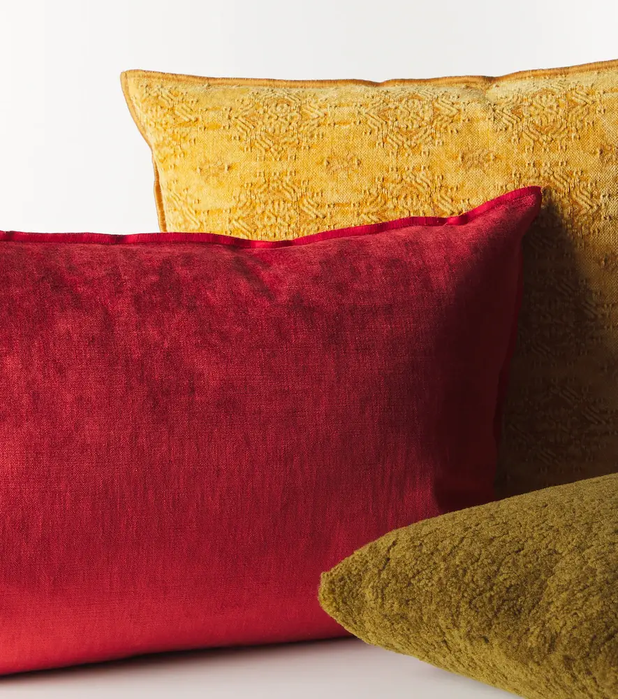 Maison de Vacances Leather-trimmed cushion | Thumbnail 2 Maison de Vacances Leather-trimmed cushion | Thumbnail 2