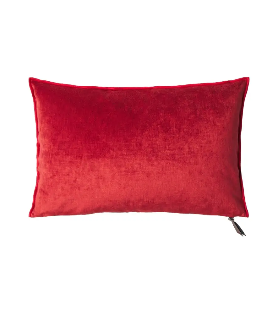 Maison de Vacances Leather-trimmed cushion