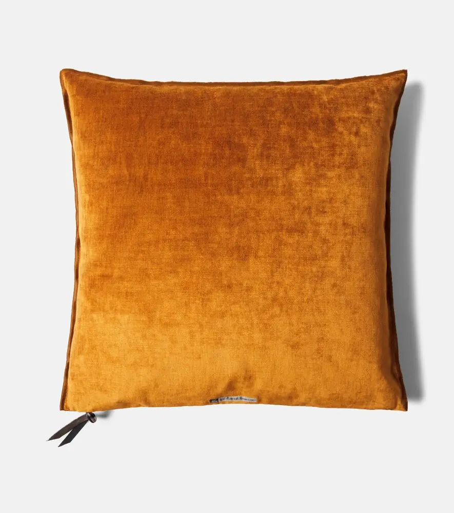 Maison de Vacances Leather-trimmed cushion | Thumbnail 5 Maison de Vacances Leather-trimmed cushion | Thumbnail 5