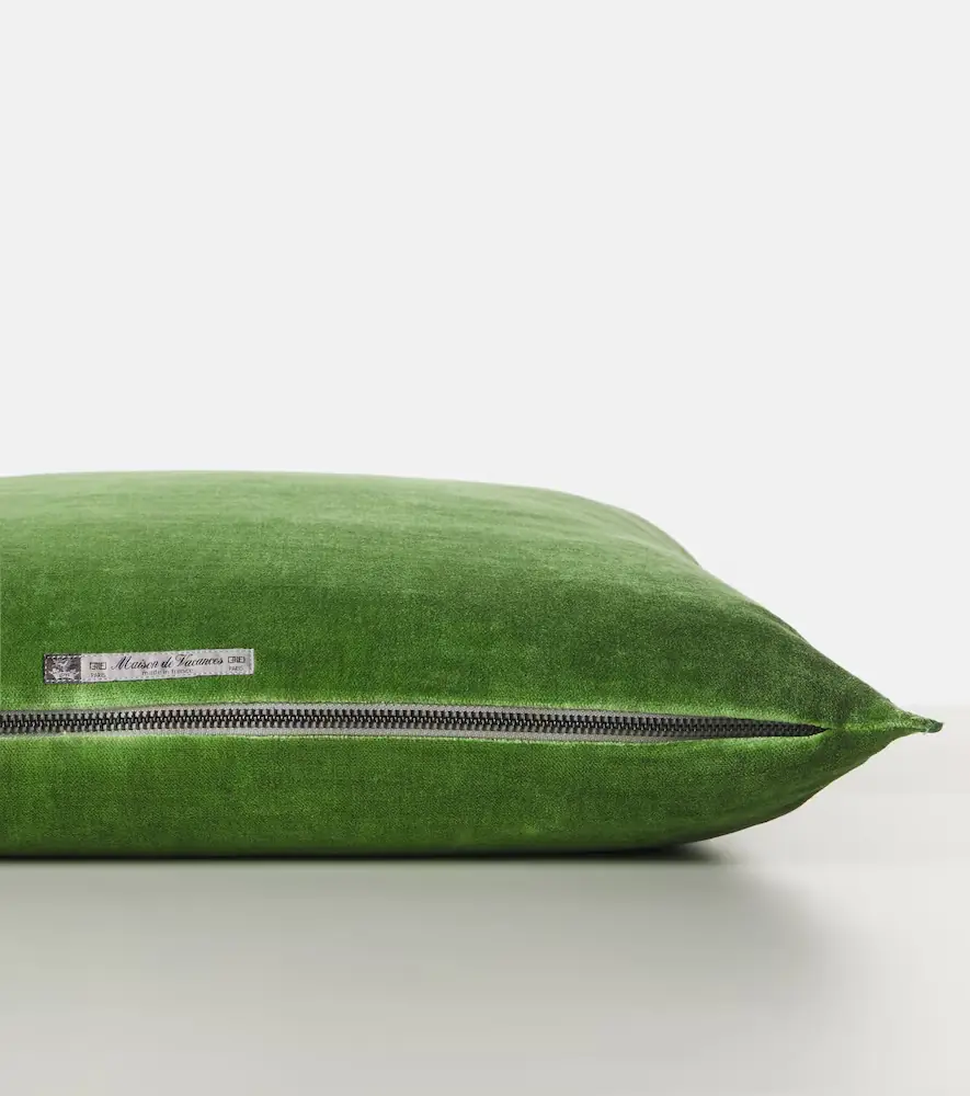 Maison de Vacances Leather-trimmed cushion | Thumbnail 2 Maison de Vacances Leather-trimmed cushion | Thumbnail 2