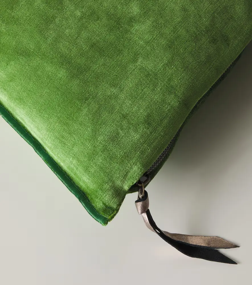 Maison de Vacances Leather-trimmed cushion | Thumbnail 3 Maison de Vacances Leather-trimmed cushion | Thumbnail 3