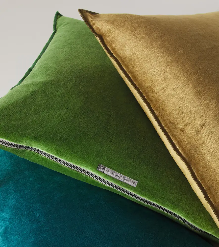 Maison de Vacances Leather-trimmed cushion | Thumbnail 4 Maison de Vacances Leather-trimmed cushion | Thumbnail 4
