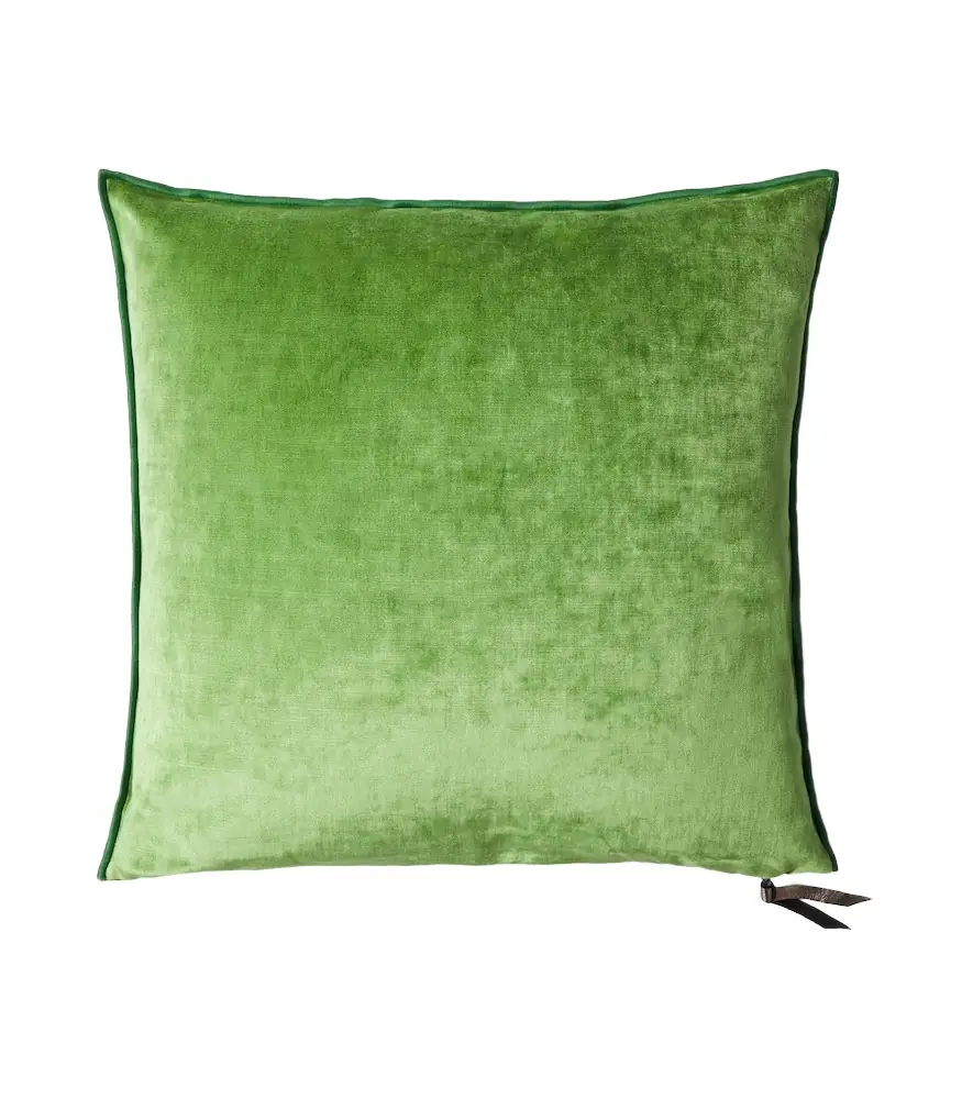 Maison de Vacances Leather-trimmed cushion