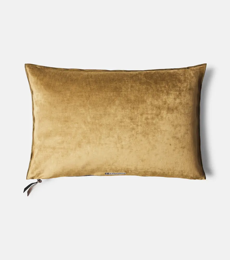 Maison de Vacances Cotton-blend velour cushion | Thumbnail 2 Maison de Vacances Cotton-blend velour cushion | Thumbnail 2