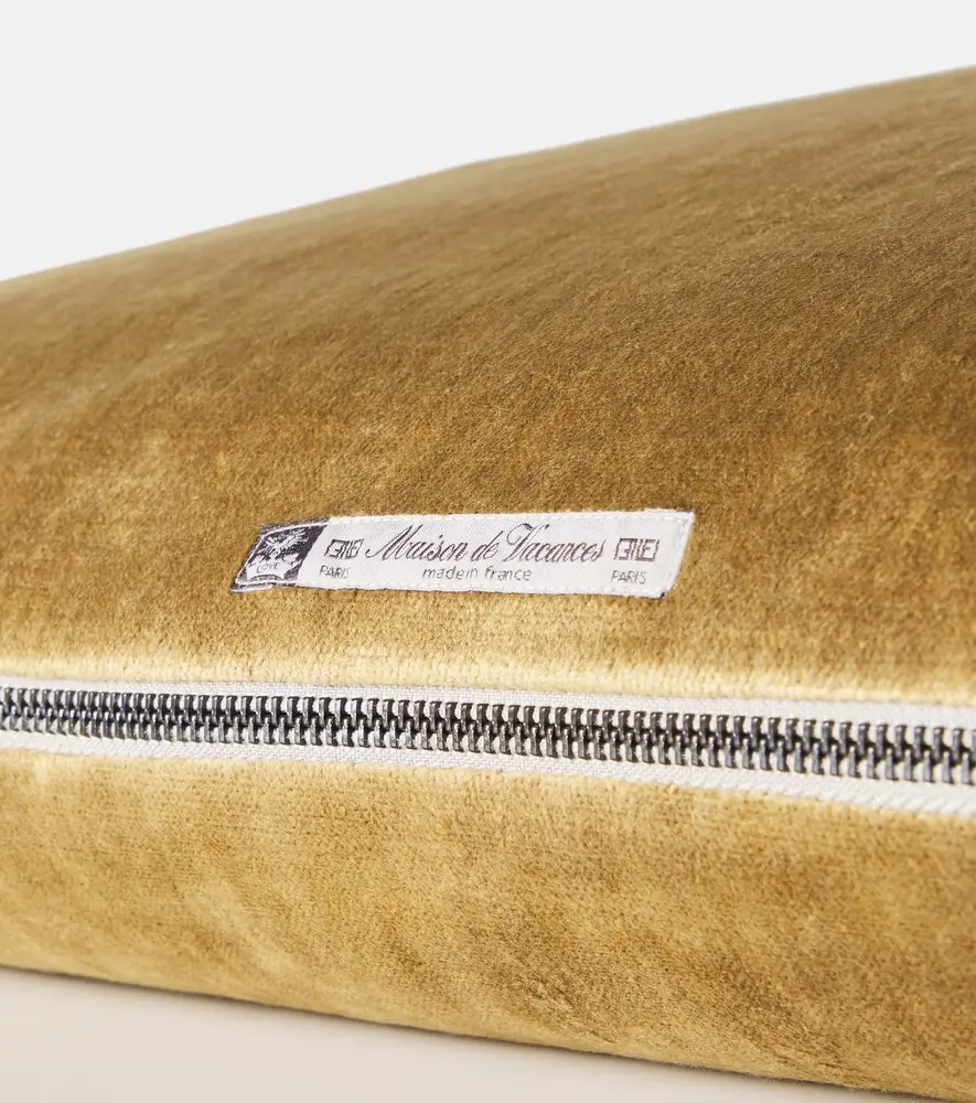 Maison de Vacances Cotton-blend velour cushion | Thumbnail 4 Maison de Vacances Cotton-blend velour cushion | Thumbnail 4