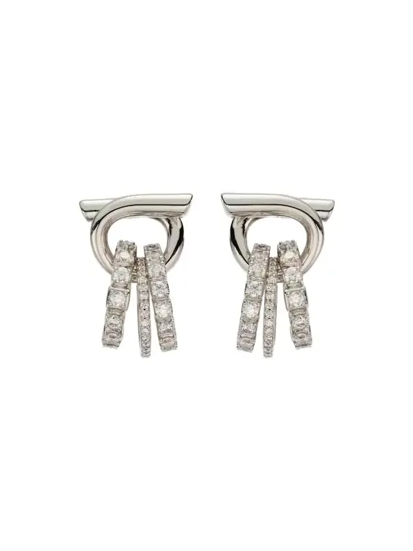 Gancini crystal-embellished earrings