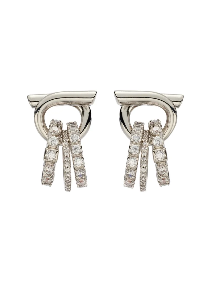 Ferragamo Gancini crystal-embellished earrings