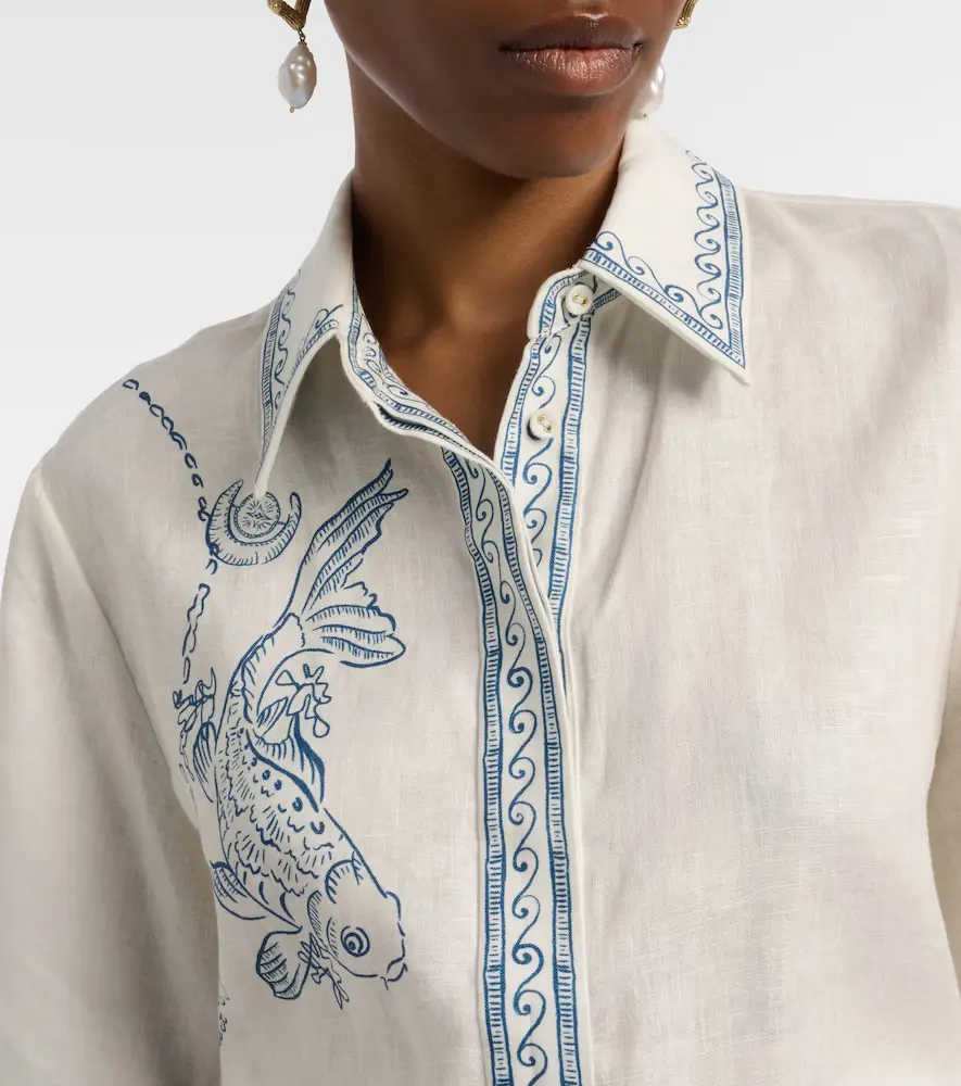 ALÉMAIS Lucky oversized printed linen shirt | Thumbnail 2 ALÉMAIS Lucky oversized printed linen shirt | Thumbnail 2