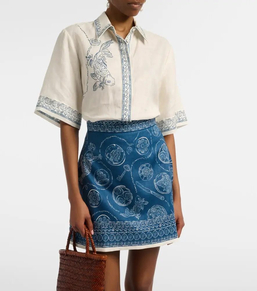 ALÉMAIS Lucky oversized printed linen shirt | Thumbnail 6 ALÉMAIS Lucky oversized printed linen shirt | Thumbnail 6