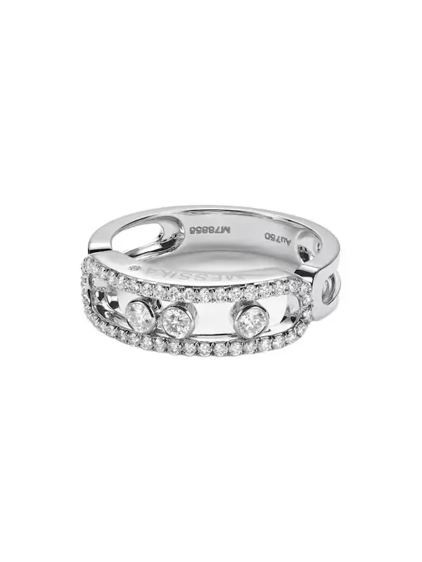 Move Classique 18kt white gold ring with diamonds
