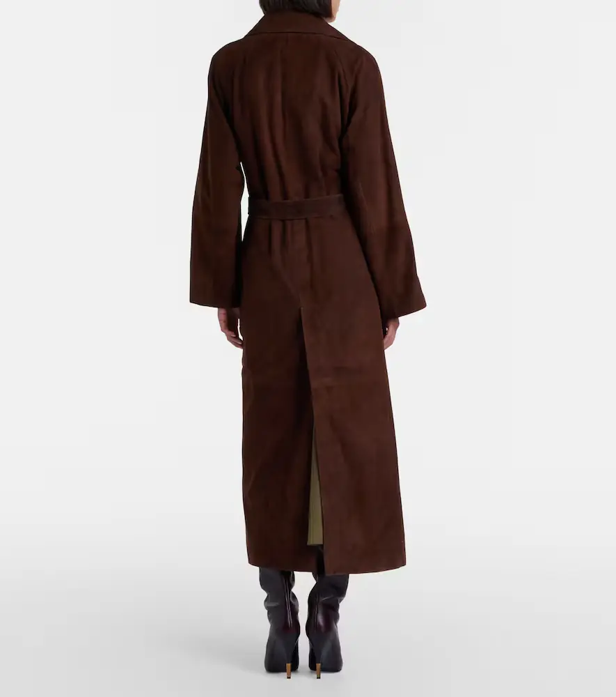 Nour Hammour Althea suede wrap coat | Thumbnail 4 Nour Hammour Althea suede wrap coat | Thumbnail 4
