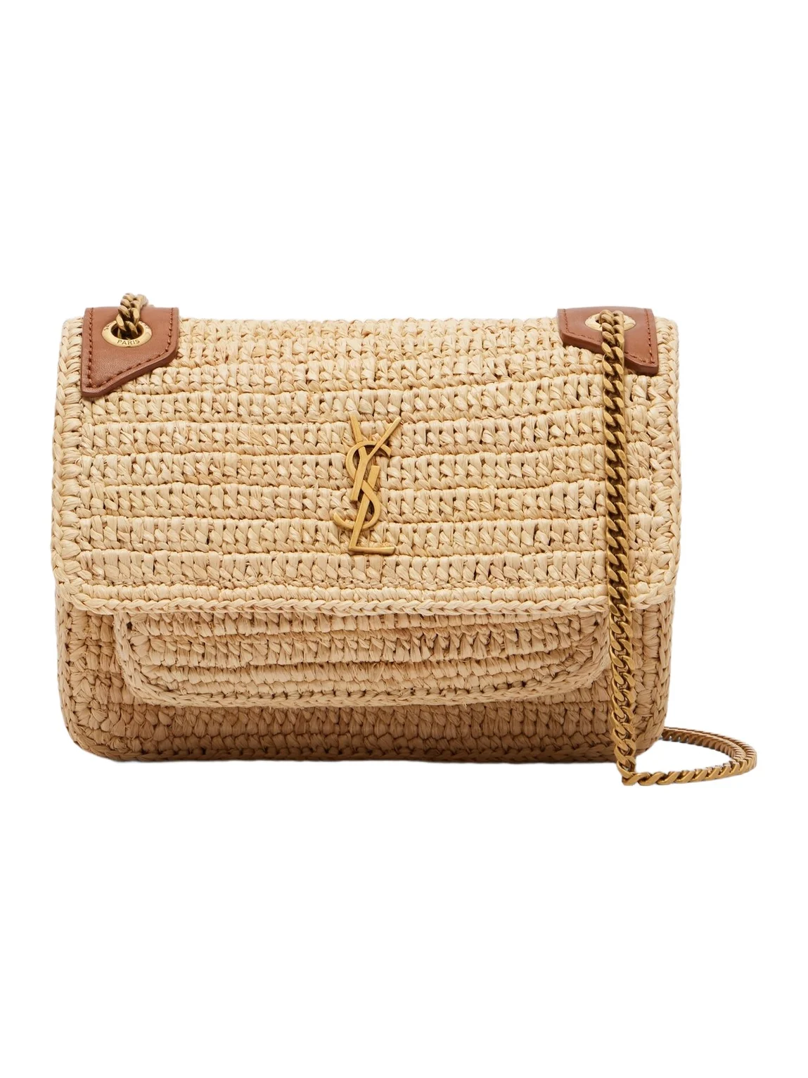 Saint Laurent Niki Mini raffia crossbody bag