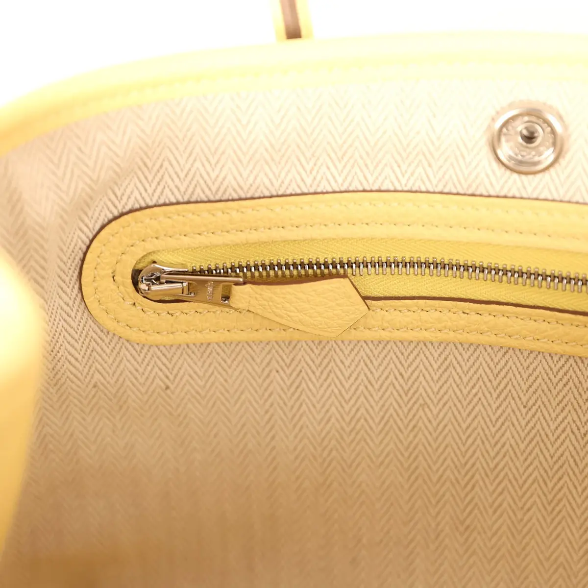 HERMÈS Hermes Garden Party Neo 23 Jaune Poussin Togo Palladium Hardware | Thumbnail 8 HERMÈS Hermes Garden Party Neo 23 Jaune Poussin Togo Palladium Hardware | Thumbnail 8