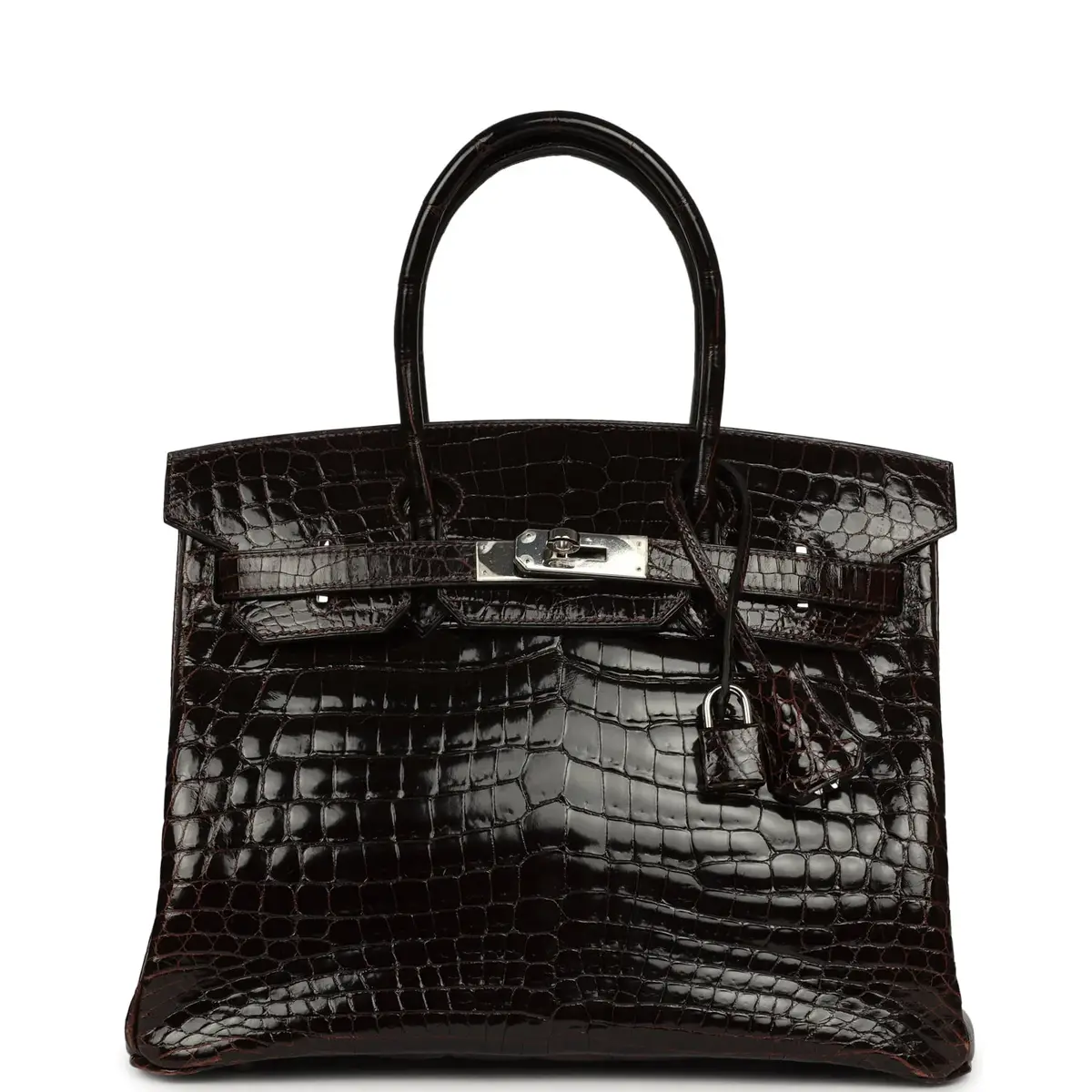 HERMÈS Vintage Hermes Birkin 30 Cocaon Shiny Niloticus Crocodile Palladium Hardware | Image 1 HERMÈS Vintage Hermes Birkin 30 Cocaon Shiny Niloticus Crocodile Palladium Hardware | Image 1