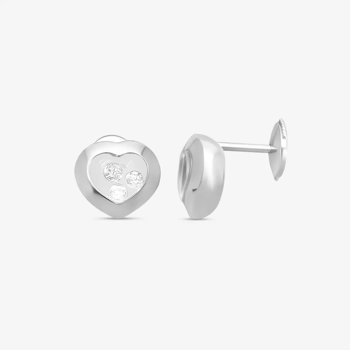 Chopard Chopard Happy Diamonds 18K White Gold Diamond Stud Earrings by The Solist | Thumbnail 2 Chopard Chopard Happy Diamonds 18K White Gold Diamond Stud Earrings by The Solist | Thumbnail 2