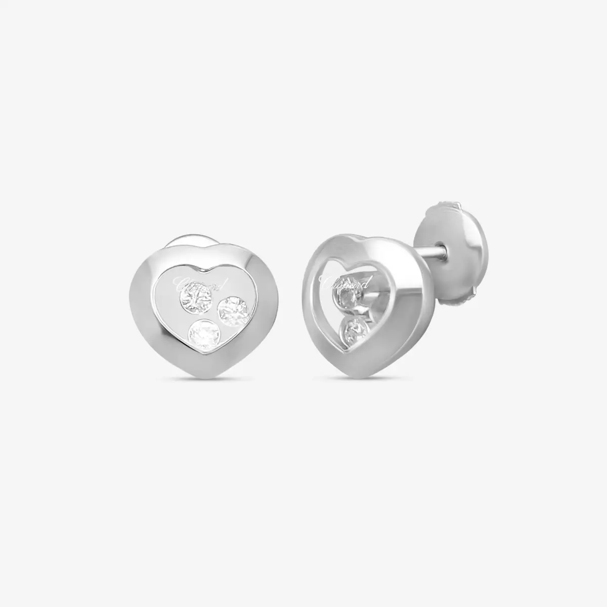 Chopard Chopard Happy Diamonds 18K White Gold Diamond Stud Earrings by The Solist | Thumbnail 3 Chopard Chopard Happy Diamonds 18K White Gold Diamond Stud Earrings by The Solist | Thumbnail 3