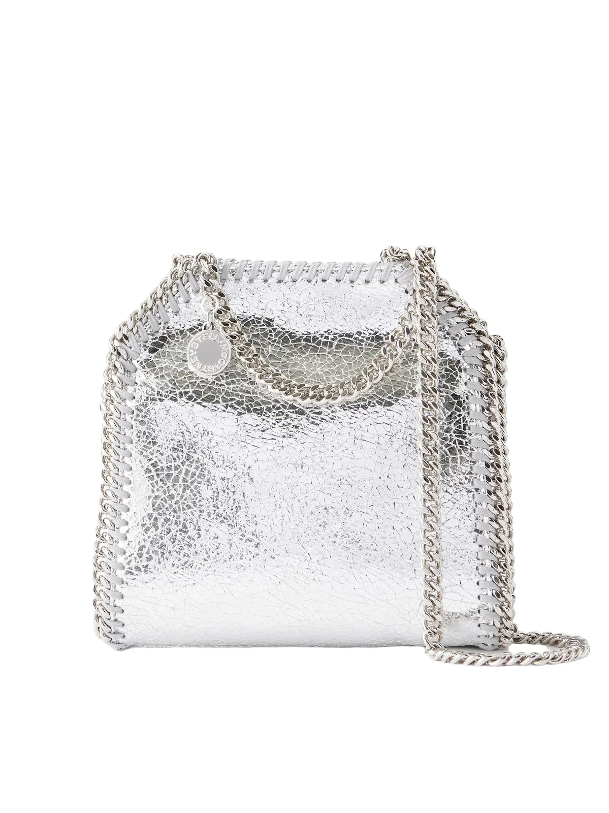 Falabella Tiny Crinkled Metallic Shoulder Bag Falabella Tiny Crinkled Metallic Shoulder Bag