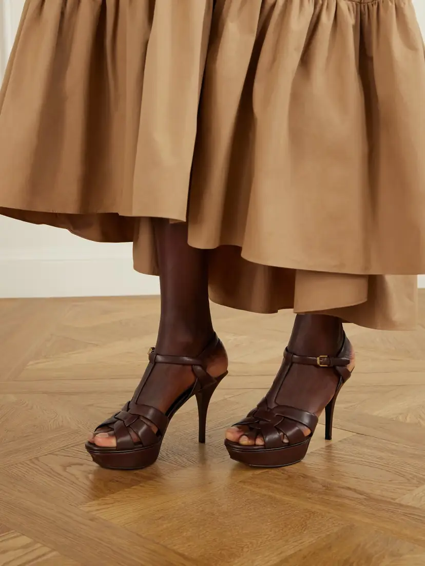 Saint Laurent Tribute Leather Platform Sandals | Thumbnail 2 Saint Laurent Tribute Leather Platform Sandals | Thumbnail 2