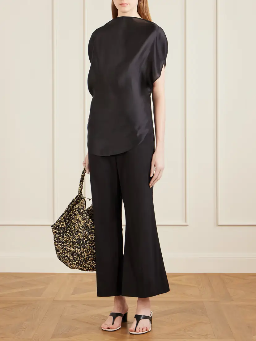 Khaite Poppi Satin Blouse | Thumbnail 2 Khaite Poppi Satin Blouse | Thumbnail 2