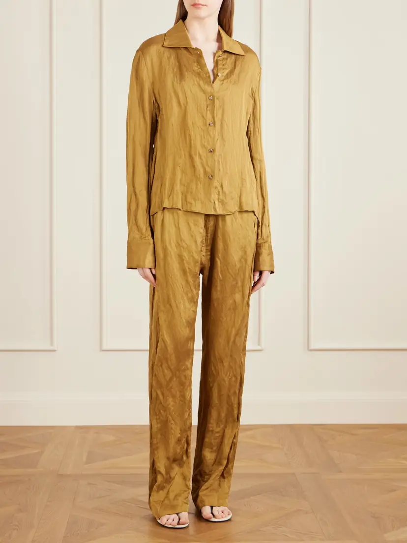 Khaite Jaylin Crinkled-voile Shirt | Thumbnail 2 Khaite Jaylin Crinkled-voile Shirt | Thumbnail 2