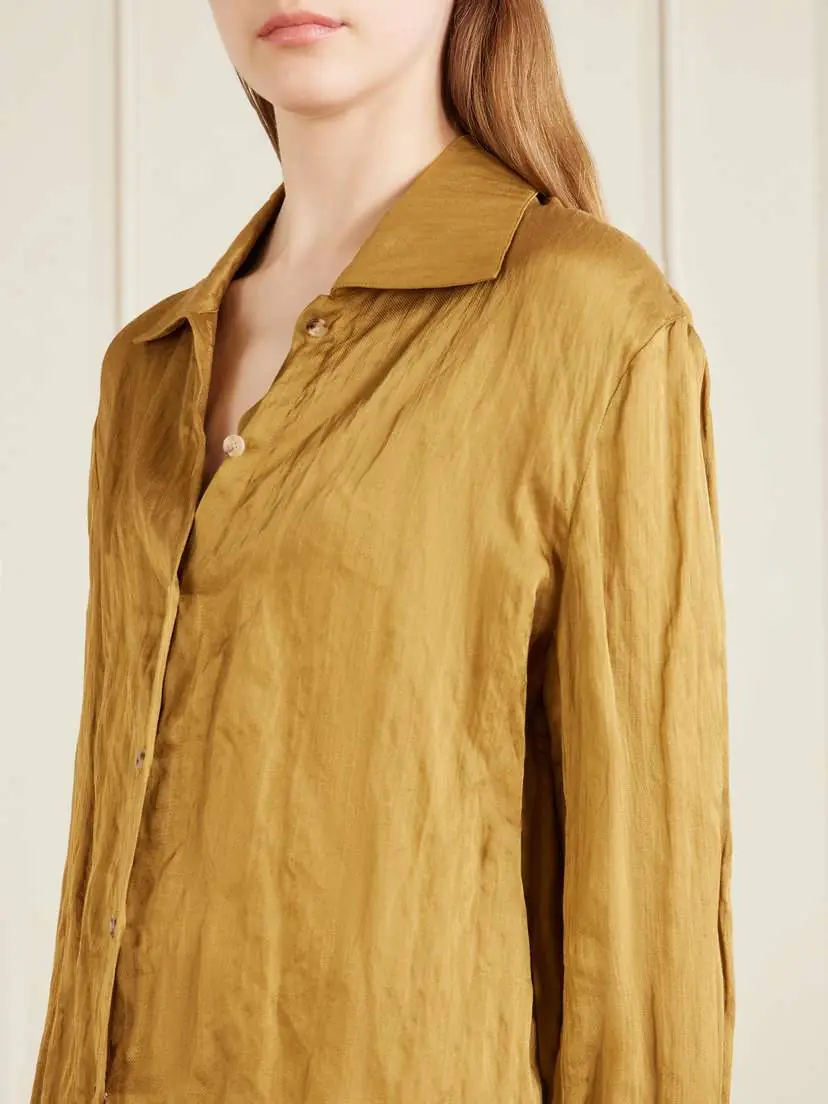 Khaite Jaylin Crinkled-voile Shirt | Thumbnail 5 Khaite Jaylin Crinkled-voile Shirt | Thumbnail 5
