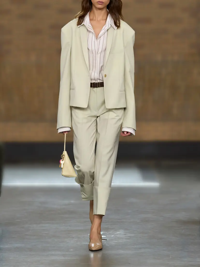 Calvin Klein Collection Ramie-blend Twill Straight-leg Pants | Thumbnail 6