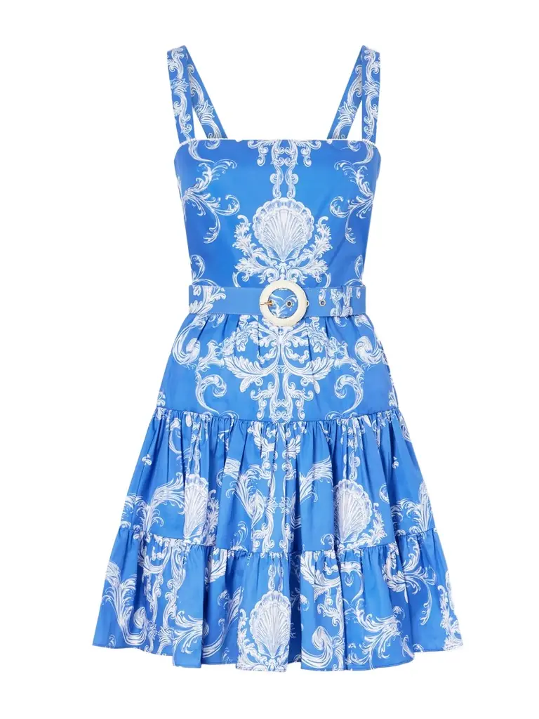 Borgo de Nor Freddie Printed Belted Cotton Mini Dress | Image 1 Borgo de Nor Freddie Printed Belted Cotton Mini Dress | Image 1