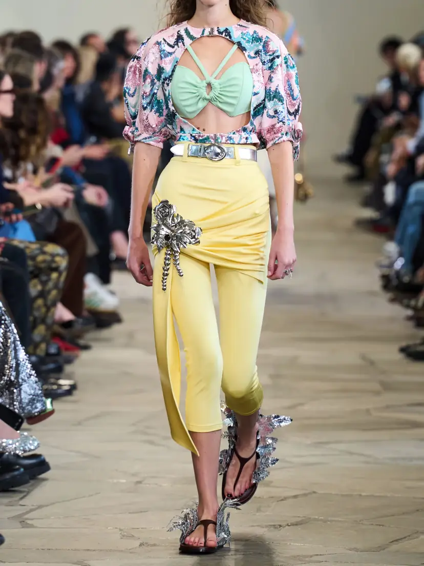 Rabanne Cropped Tie-detailed Stretch-jersey Pants | Thumbnail 6