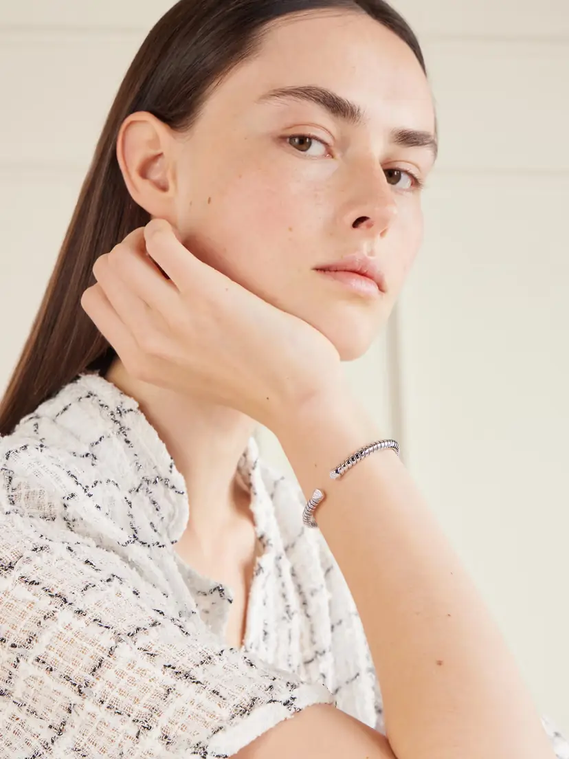 Marina B Trisolina 18-karat White Gold Diamonds Bangle | Thumbnail 2 Marina B Trisolina 18-karat White Gold Diamonds Bangle | Thumbnail 2