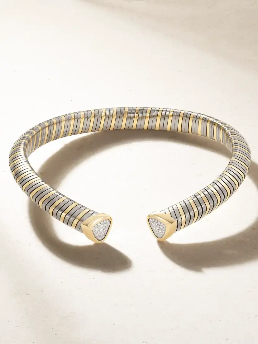 Marina B Trisola 18-karat Gold, Titanium And Diamond Necklace | Thumbnail 4 Marina B Trisola 18-karat Gold, Titanium And Diamond Necklace | Thumbnail 4