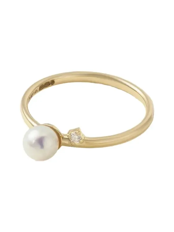 14-karat Gold, Pearl And Diamond Ring