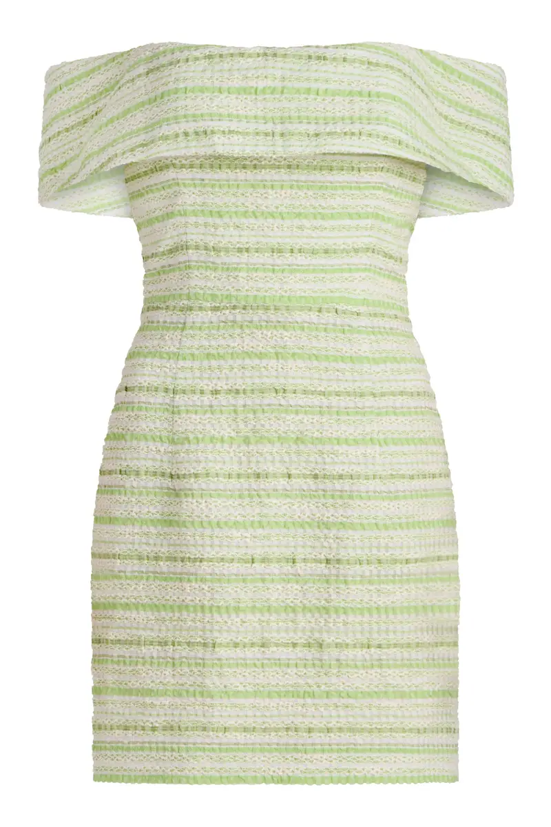Markarian Alice Lime Textured Stripe Dress | Image 1 Markarian Alice Lime Textured Stripe Dress | Image 1