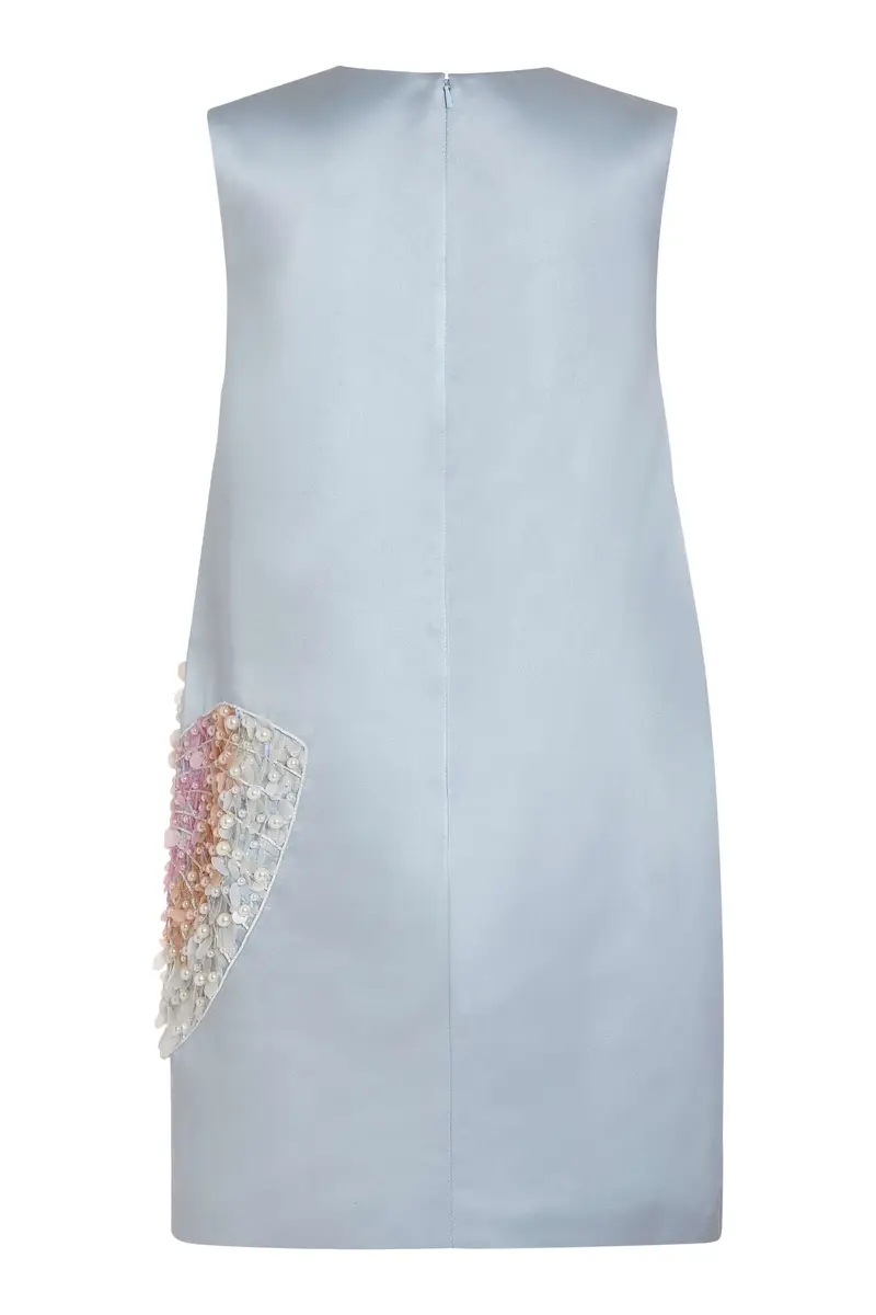 Markarian Daisy Bluebell Satin Mini Cocoon Dress | Thumbnail 4 Markarian Daisy Bluebell Satin Mini Cocoon Dress | Thumbnail 4
