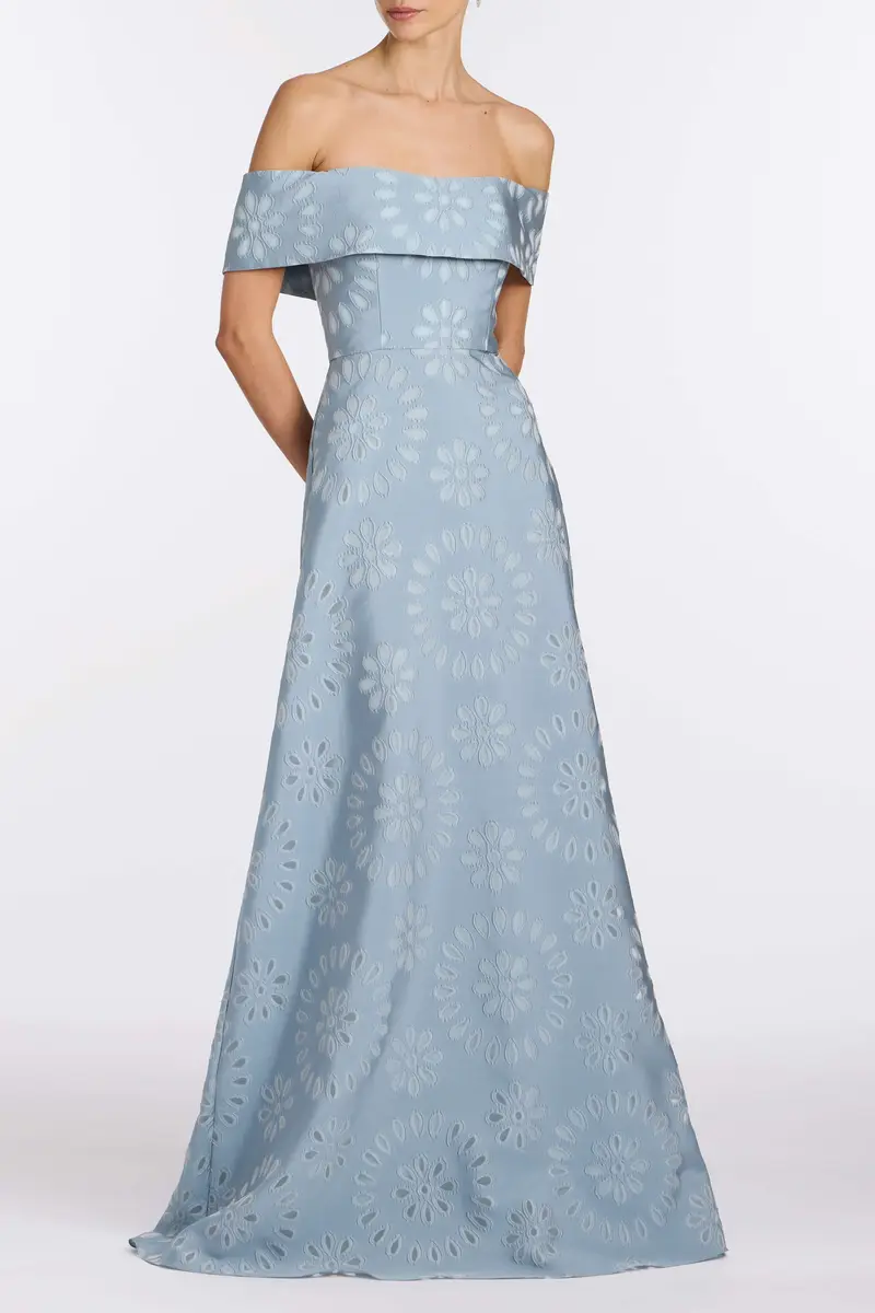 Markarian Ella Floral Burnout Gown | Thumbnail 2 Markarian Ella Floral Burnout Gown | Thumbnail 2