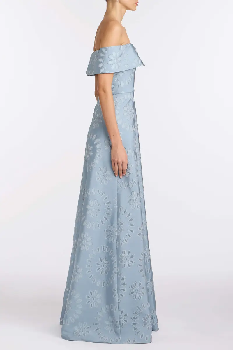 Markarian Ella Floral Burnout Gown | Thumbnail 3 Markarian Ella Floral Burnout Gown | Thumbnail 3