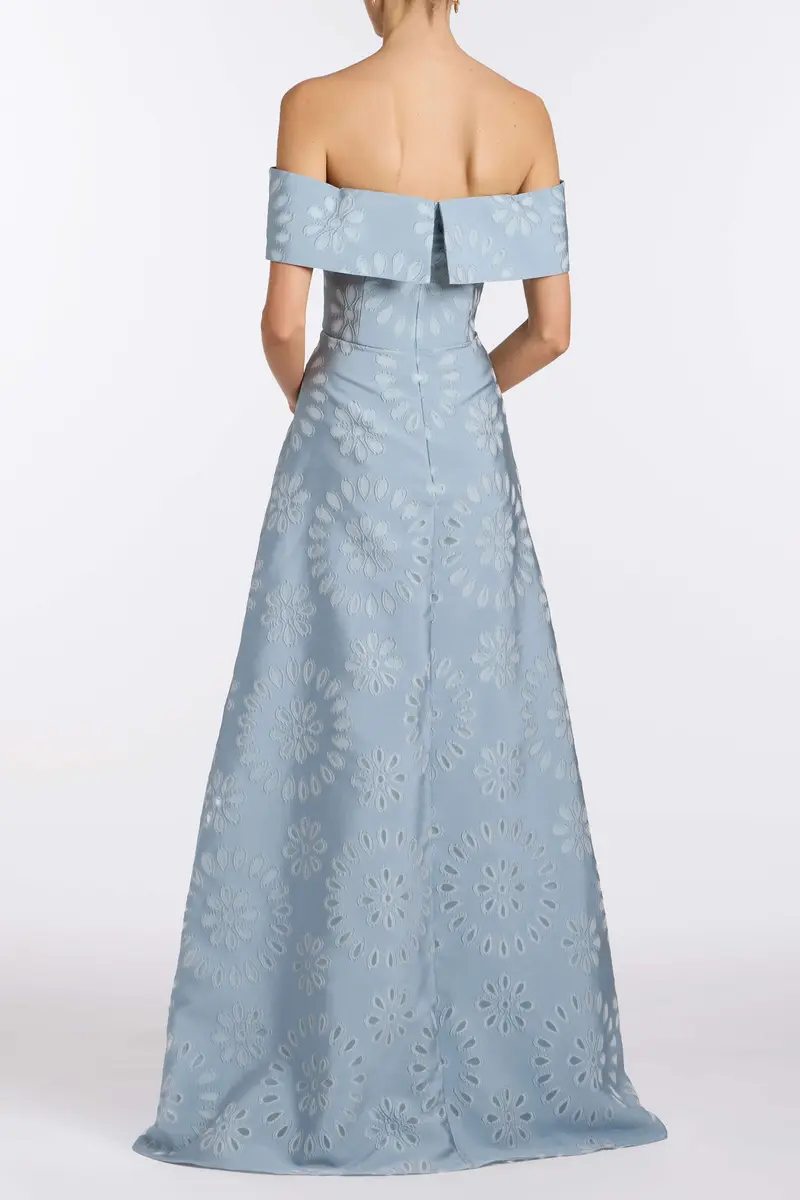 Markarian Ella Floral Burnout Gown | Thumbnail 4 Markarian Ella Floral Burnout Gown | Thumbnail 4