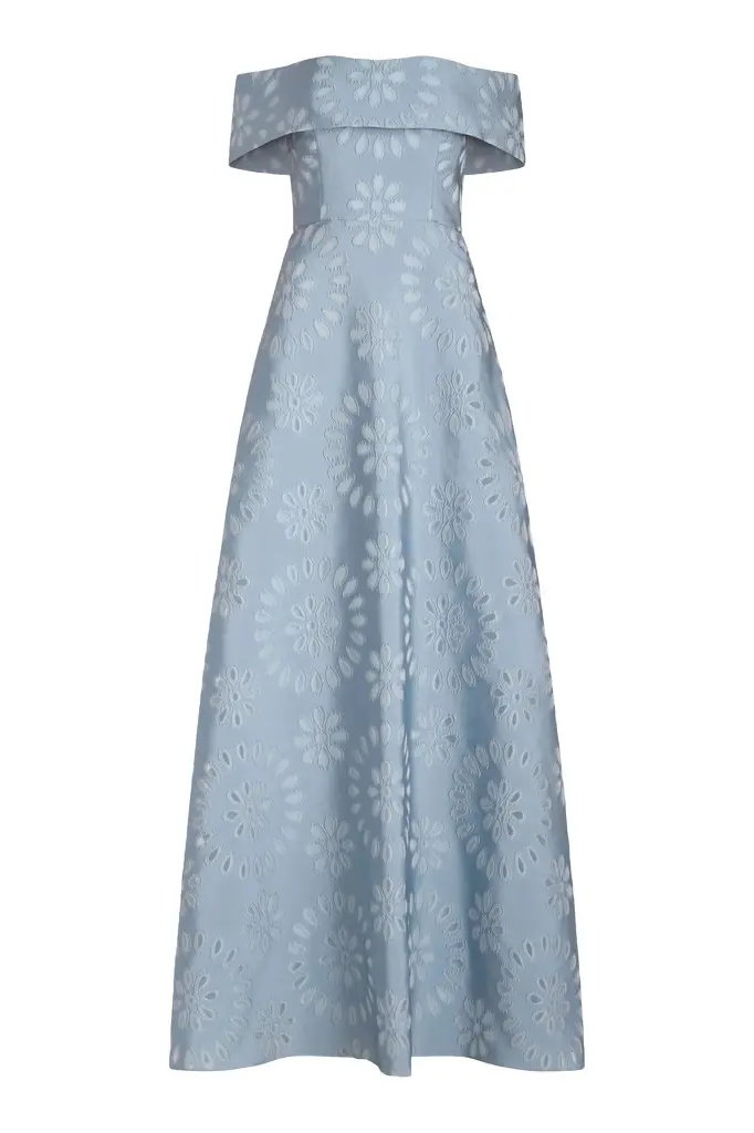 Ella Floral Burnout Gown