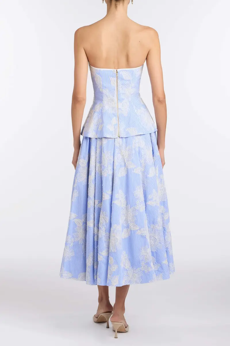 Markarian Lola Floral Embroidered Strapless Top | Thumbnail 4