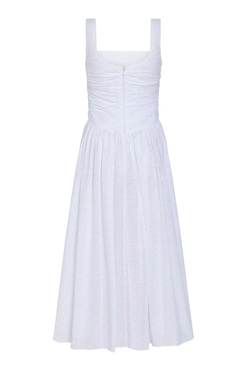 Markarian Maeve Cotton Eyelet Square Neck Midi Dress | Thumbnail 5 Markarian Maeve Cotton Eyelet Square Neck Midi Dress | Thumbnail 5