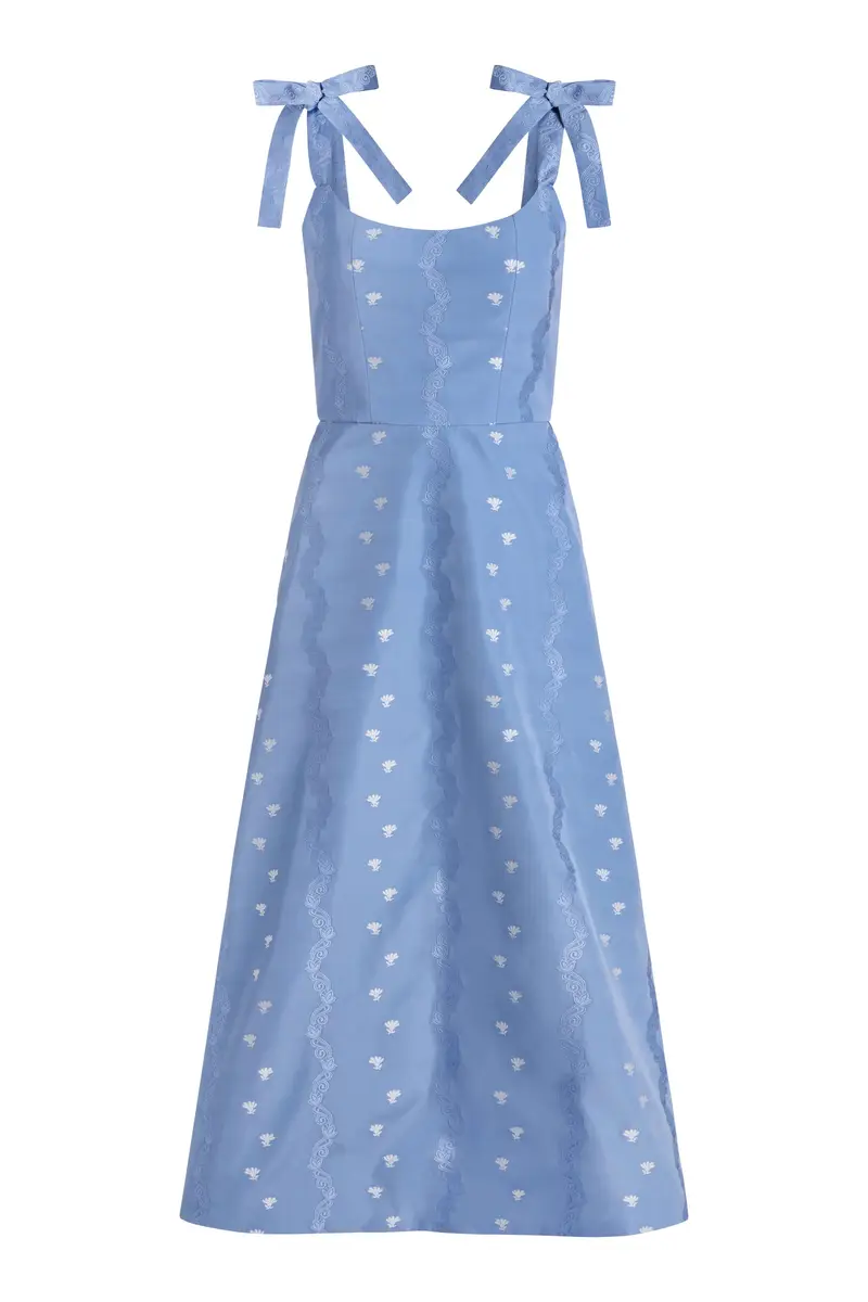 Markarian Rosalina Wedgwood Floral Taffeta Dress | Image 1 Markarian Rosalina Wedgwood Floral Taffeta Dress | Image 1