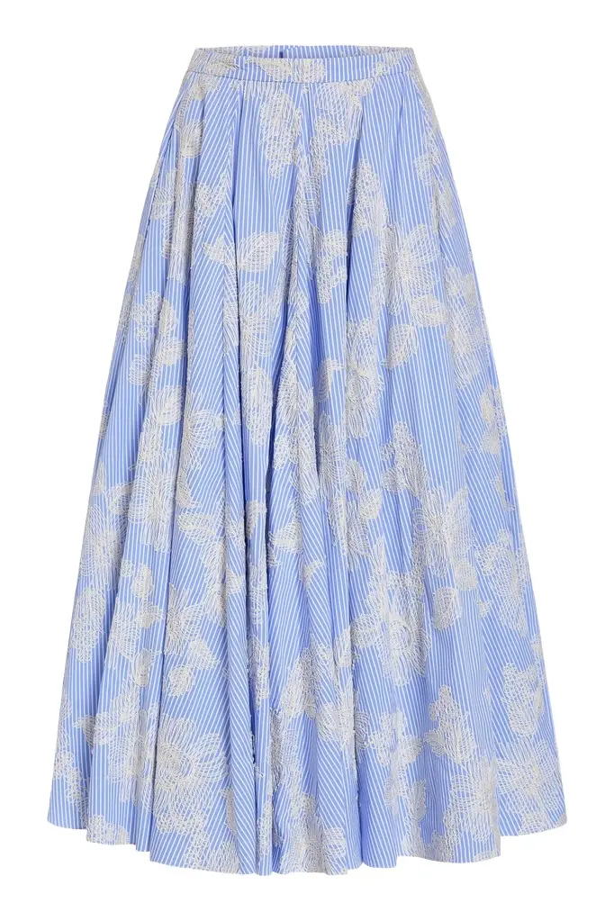 Markarian Soleil Floral Embroidered Midi Skirt | Image 1 Markarian Soleil Floral Embroidered Midi Skirt | Image 1