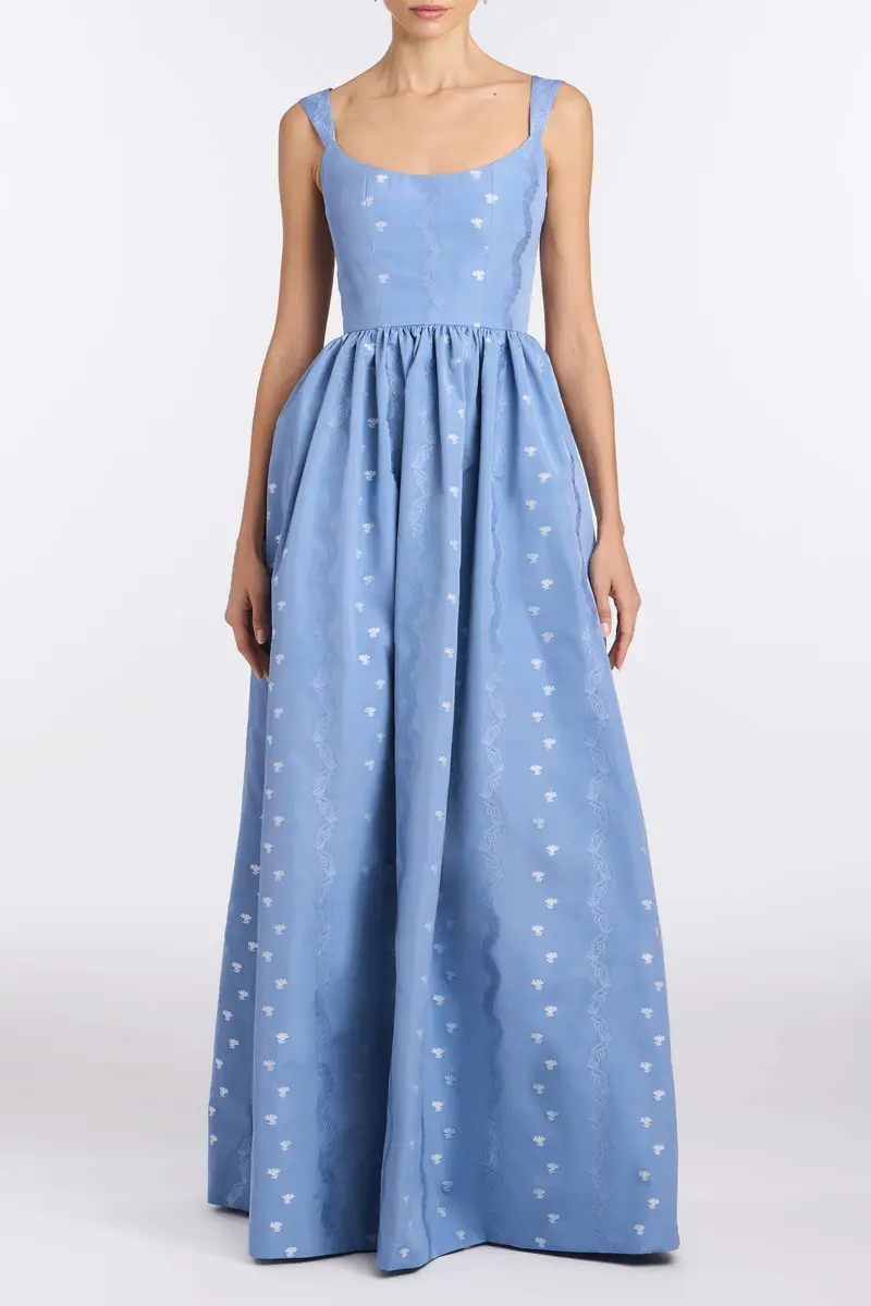 Markarian Tatiana Wedgwood Floral Taffeta Gown | Thumbnail 2 Markarian Tatiana Wedgwood Floral Taffeta Gown | Thumbnail 2