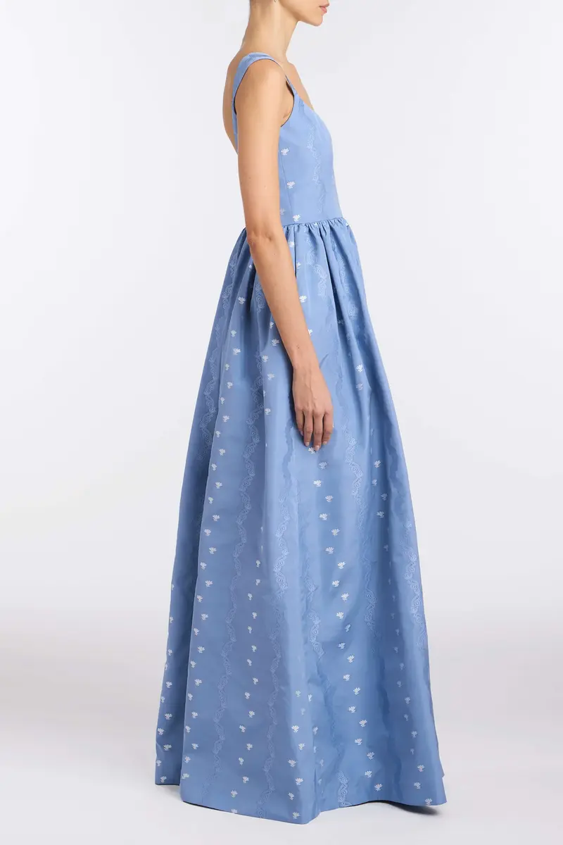 Markarian Tatiana Wedgwood Floral Taffeta Gown | Thumbnail 3 Markarian Tatiana Wedgwood Floral Taffeta Gown | Thumbnail 3