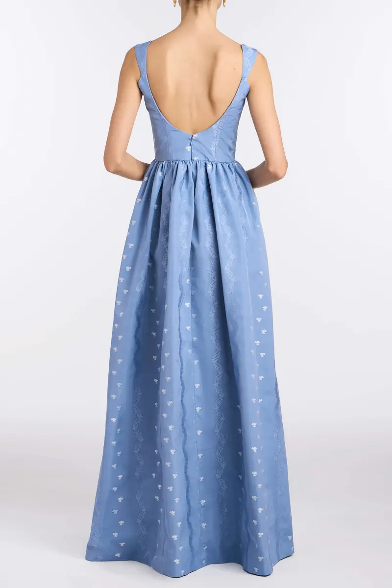 Markarian Tatiana Wedgwood Floral Taffeta Gown | Thumbnail 4 Markarian Tatiana Wedgwood Floral Taffeta Gown | Thumbnail 4