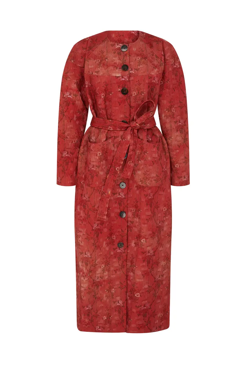 Markarian Tilda Brocade Rounded Sleeve Coat | Image 1 Markarian Tilda Brocade Rounded Sleeve Coat | Image 1