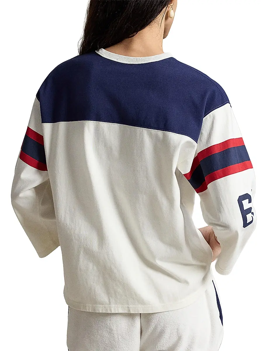 Polo Ralph Lauren Women's Graphic Polo Bear Cotton Jersey Long-Sleeve T-Shirt | Thumbnail 4