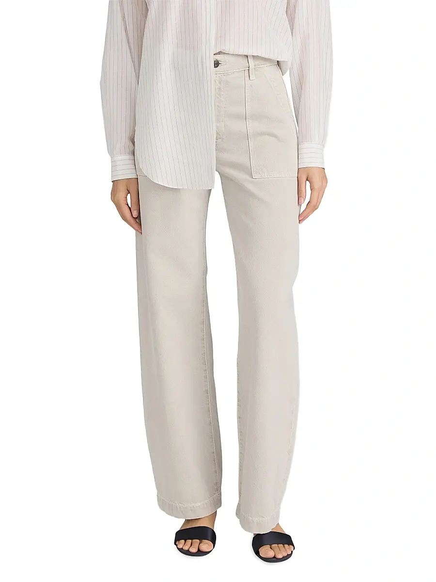 Frame Women's The Bow Cotton Cargo Pants | Thumbnail 4 Frame Women's The Bow Cotton Cargo Pants | Thumbnail 4